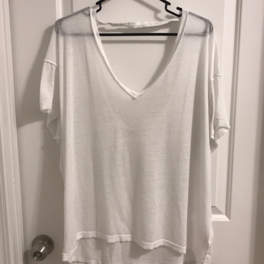 We The Free white t-shirt with cut out back